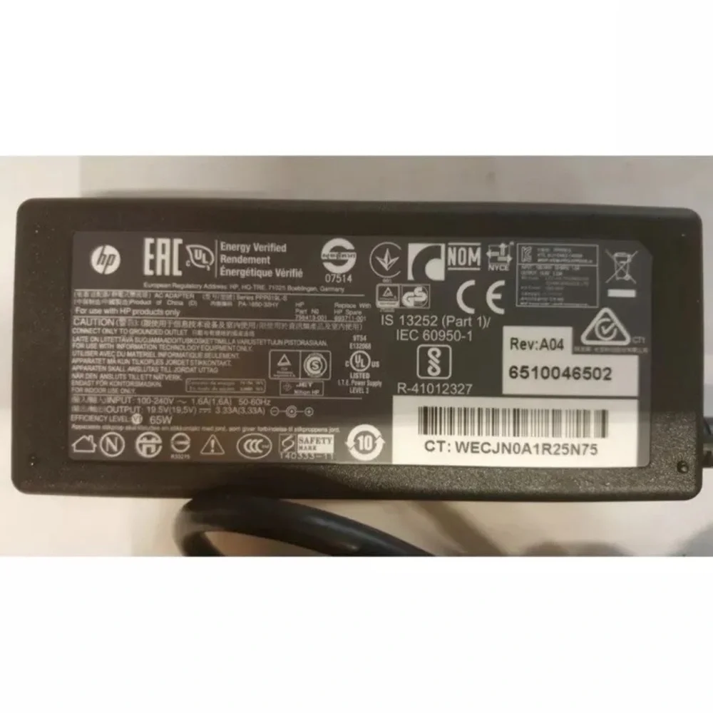 10 ps Genuine 65W HP Laptop Charger AC Power Adapter 19.5V 3.33A PPP009C